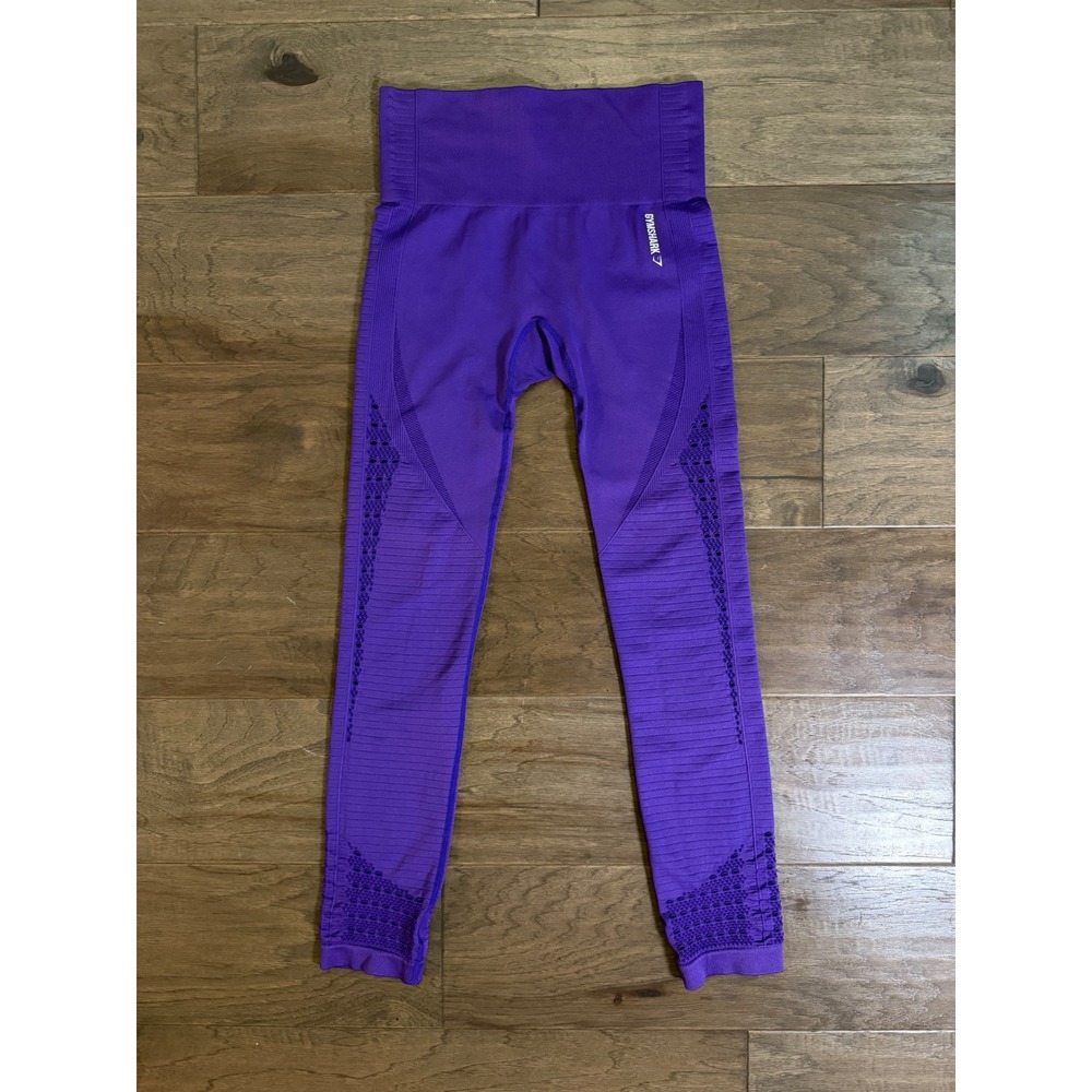 Gymshark Energy+ Seamless Purple High Waisted Eyelet Leggings Small PS11AW18-214